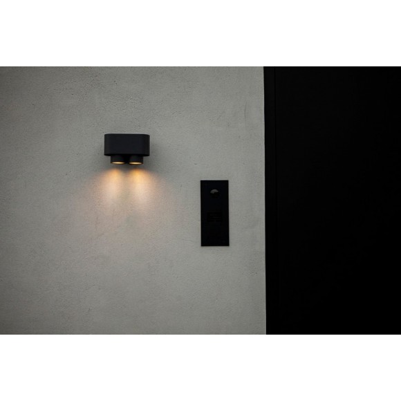 Lutec 6604003118 venkovní nástěnné svítidlo Cypres 2x7W | GU10 | IP44 - černá