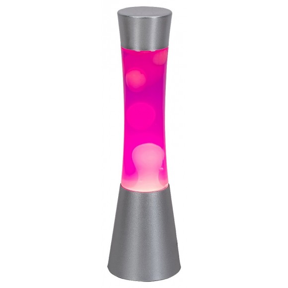 Rabalux 7030 Minka stolní lávové svítidlo 1x20W | GY6,35 - stříbrná, růžová