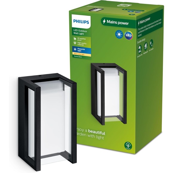 Philips 8720169266711 LED venkovní nástěnné svítidlo Pyrona | 12W integrovaný LED zdroj | 1500lm | 2700K