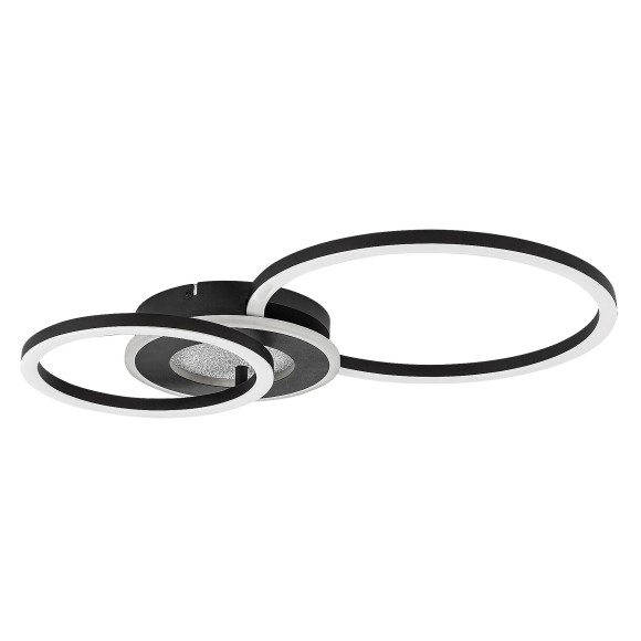 Rabalux 71485 LED přisazené stropní svítidlo Lureo | 24W integrovaný LED zdroj | 1580lm | 3000-6500K | dálkové ovládání | stmívač | černá