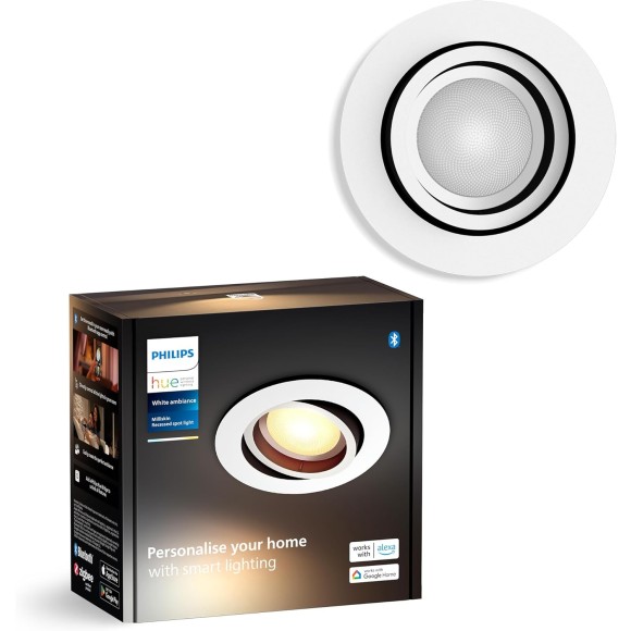 Philips Hue 8720169319875 LED zápustné svítidlo Milliskin | 4,2W GU10 | 400lm | 2200-6500K