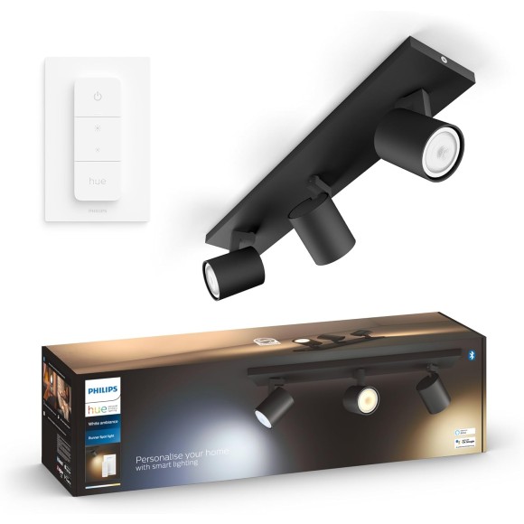 Philips Hue  8720169320413 LED bodové stropní svítidlo Runner  | 3x4,2W GU10 | 3x400lm | 2200-6500K