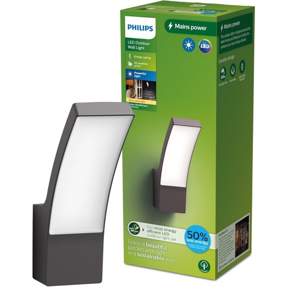 Philips 8720169263796 LED venkovní nástěnné svítidlo Splay | 3,8W integrovaný LED zdroj | 800lm | 2700K