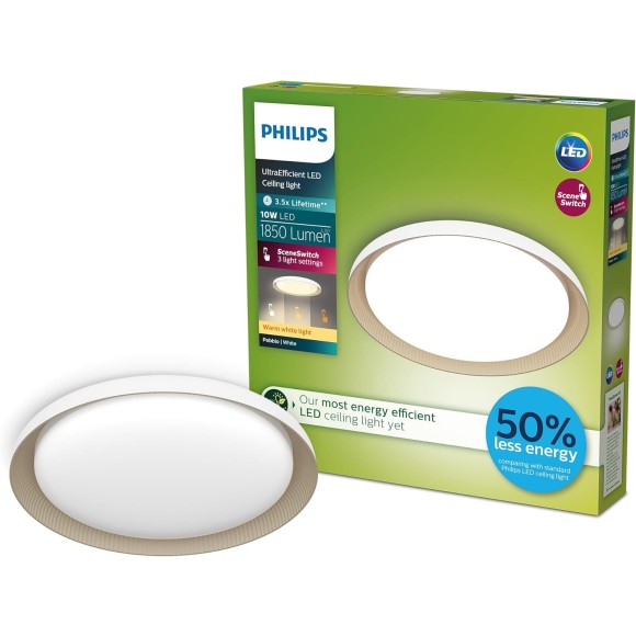 Philips 8720169301054 LED přisazené stropní svítidlo Pebblo  | 10W integrovaný LED zdroj | 1850lm | 2700K