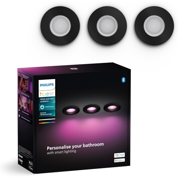 Philips HUE  8720169320895 LED sada bodových svítidel Xamento  | 3x4,2W GU10 | 3x350lm | 2000-6500K+RGBK