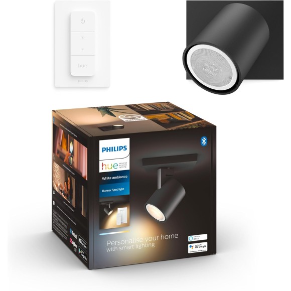 Philips Hue 8720169320710 LED bodové nástěnné svítidlo Runner | 4,2W GU10 | 400lm | 2200-6500K