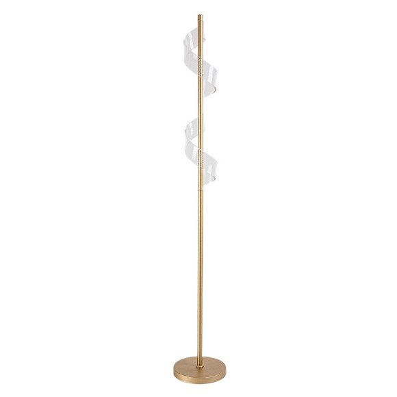 Rabalux 74415 LED stojací lampa Zofrael | 12W integrovaný LED zdroj | 760lm | 3000K | s vypínačem | zlatá