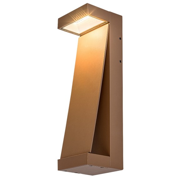 Rabalux 77068 LED venkovní nástěnné svítidlo Bradu | 12W integrovaný LED zdroj | 890lm | 3000K | hnědá