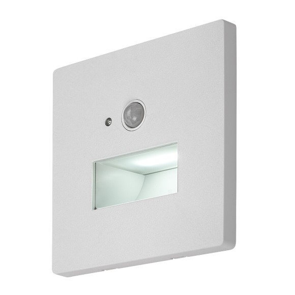 Rabalux 77198 LED venkovní nástěnné svítidlo Lunca | 1W integrovaný LED zdroj | 50lm | 3000/4500/6500K | pohybové čidlo | bílá