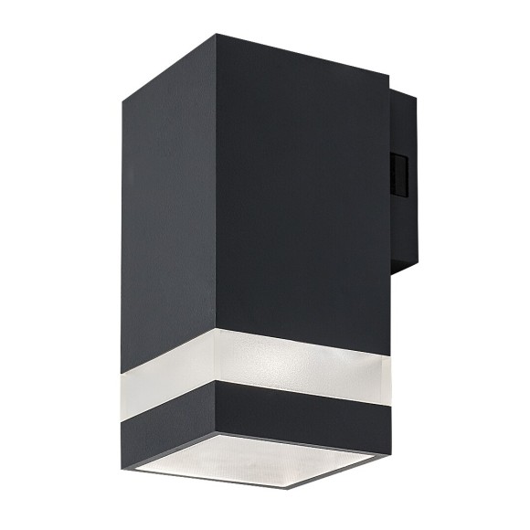 Rabalux 77209 LED venkovní nástěnné svítidlo Urfa Line | 9W integrovaný LED zdroj | 810lm | 3000/4000/6000K | antracit