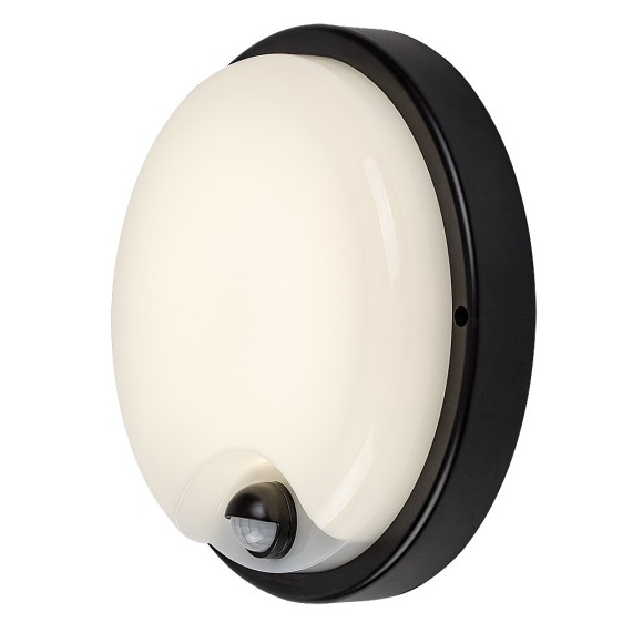 Rabalux 77213 LED venkovní nástěnné svítidlo Lonato | 18W integrovaný LED zdroj | 1730lm | 4000K | pohybové čidlo | černá