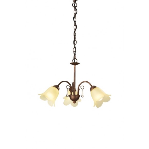 závěsné stropní svítidlo - lustr Philips Massive Kanto 3x60W E14 - matovaná hnědá