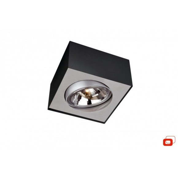 přisazené stropní svítidlo bodové Philips Massive Lirio Bloq 1x50W G53 - černá