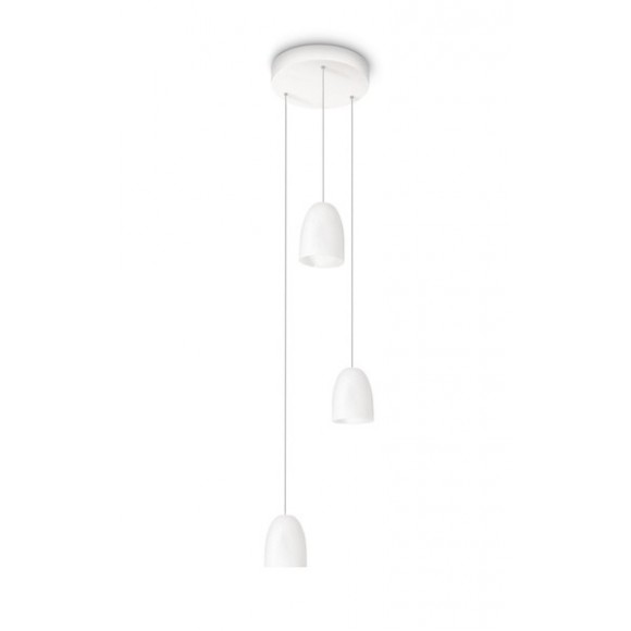 LED závěsné stropní svítidlo - lustr Philips WOLGA 3x3W  - bílá