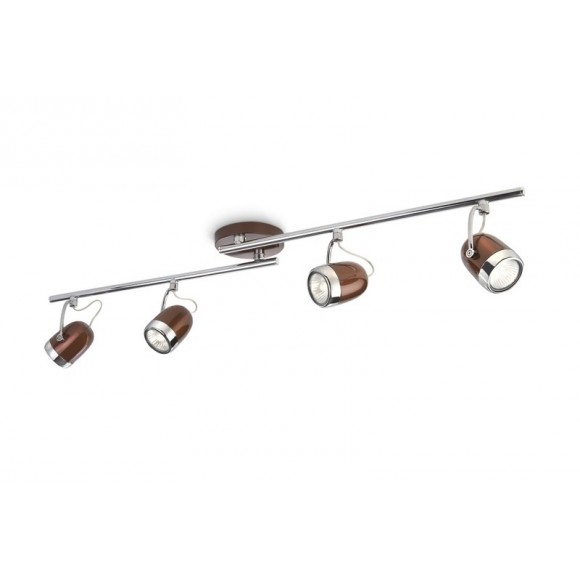 přisazené stropní svítidlo bodové Philips BALSA 4x35W GU10  - matovaná hnědá