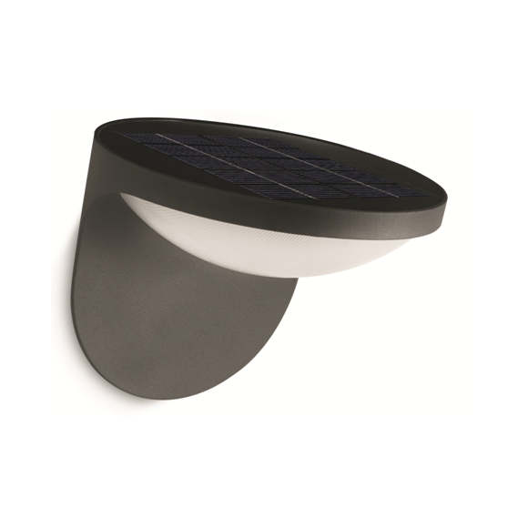 Philips 17807/93/16 LED venkovní nástěnné solární svítidlo Dusk 1x1,5W|2700K|IP44