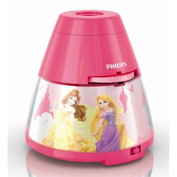 LED dětský projektor Philips PRINCESS 1x0,01W/3x0,03W  - růžová
