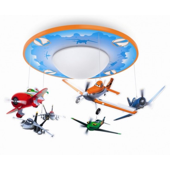 LED dětské přisazené závěsné stropní svítidlo - lustr Philips PLANES 1x4,5W  - oranžová