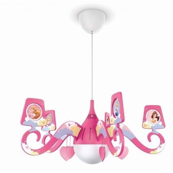 dětské závěsné stropní svítidlo - lustr Philips PRINCESS 1x15W E27  - růžová