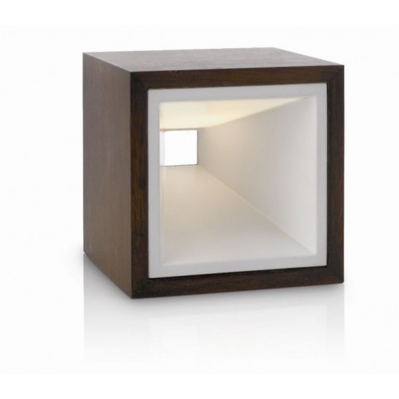 LED stolní lampa Philips KUBIZ 2x2,5W -> nahrazuje 40W  - tmavé dřevo