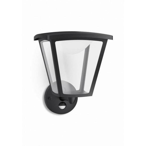 LED venkovní nástěnné svítidlo s pohybovým čidlem Philips COTTAGE 1x4,5W  - černá