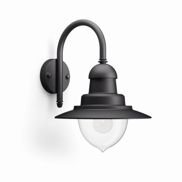 venkovní nástěnné svítidlo lampa Philips Raindrop 1x53W E27  - černá
