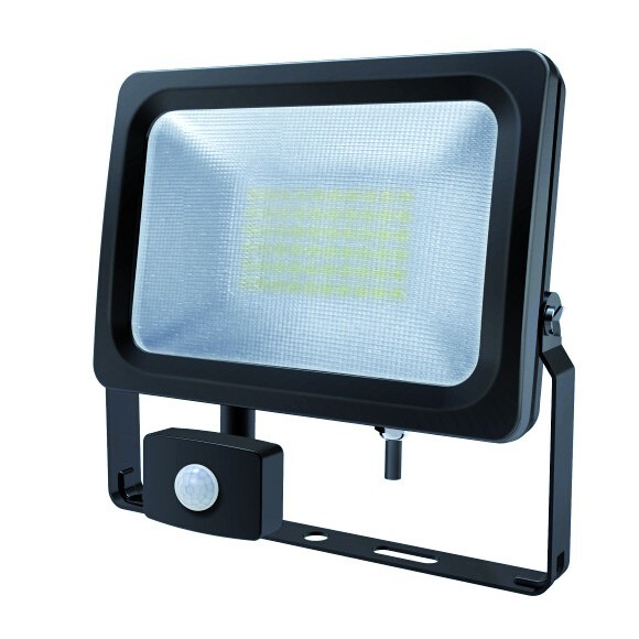LEDKO 00041 LED venkovní relektorová lampa Pir 1x30W | 2550lm | 4000K | IP54 - černá