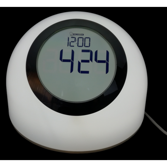 LEDKO 00424 LED stolní lampička s budíkem 2,5W | 5700K | RGB - bílá