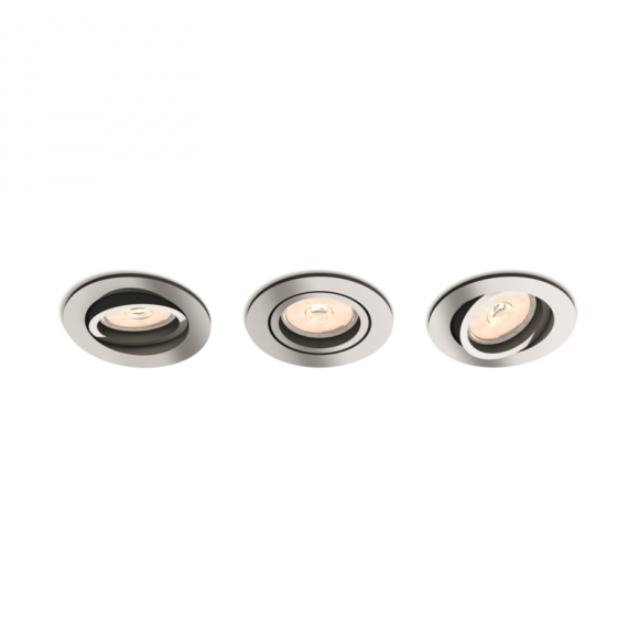 Philips 50393/11/PN podhledové bodové svítidlo Donegal 1x5,5W|GU10 - sada 3 kusů