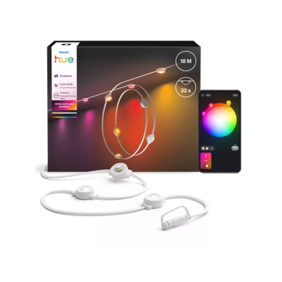 Philips Hue  8721103078506 LED venkovní závěsný řetěz Festavia  | 24W integrovaný LED zdroj | rgb - barevné | stmívač | bílá