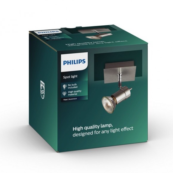 Philips 55080/48/PN přisazené bodové svítidlo Titan 1x50W | GU10 - hliník