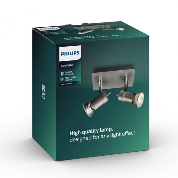 Philips 55082/48/PN přisazené bodové svítidlo Titan 2x50W | GU10 - hliník