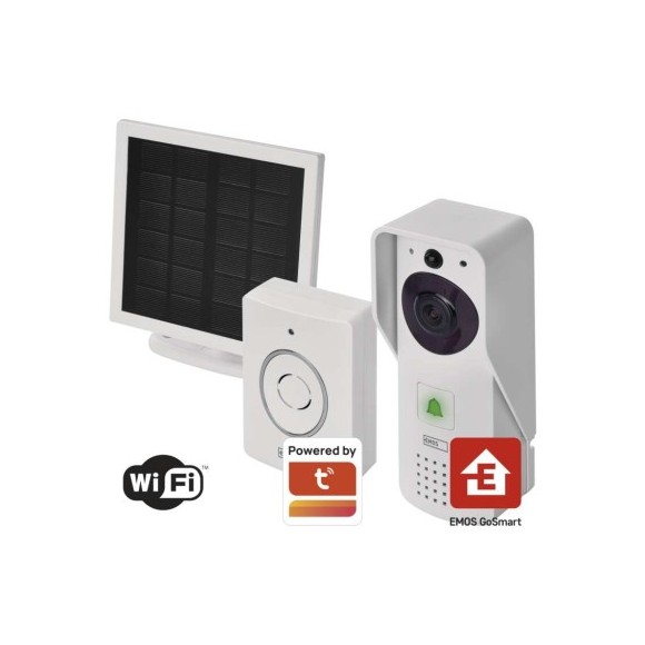 EMOS H4030 solární Go Smart bezdrátový domovní WiFivideozvonek