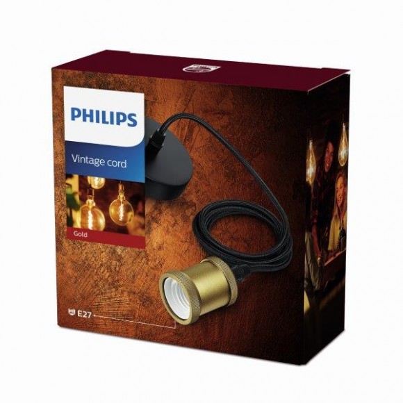 Philips 8718696167779 kabel s objímkou Cord Classic Gold E27