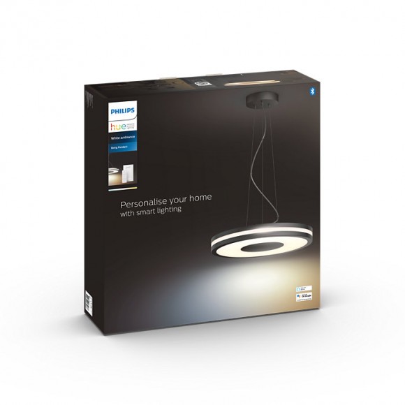 Philips Hue 8718696175286 LED závěsný lustr Being závesné svietidlo 1x27W | 2400lm | 2200-6500K - White Ambiance, dálkové ovládání, Bluetooth, stmívatelné, hliník