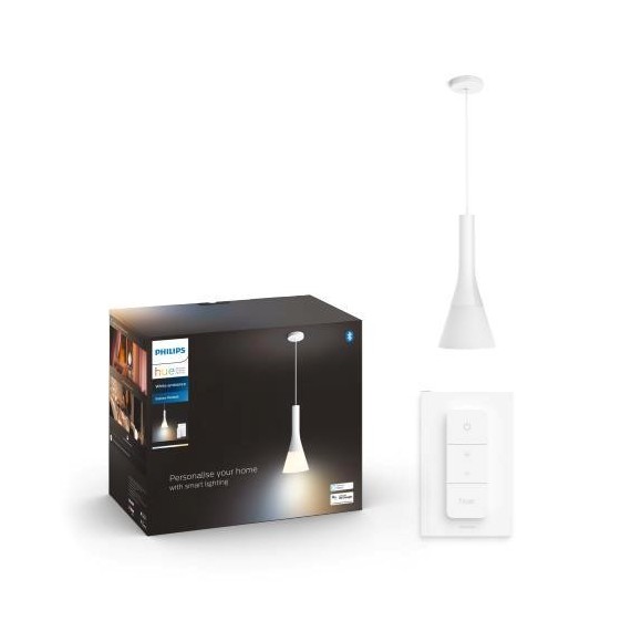 Philips Hue 8718696176191 závěsné stropní svítidlo Explore 1x9,5W | E27 | 570-800lm | 2200-6500K - White Ambiance, dálkové ovládání, Bluetooth, stmívatelné, bílá