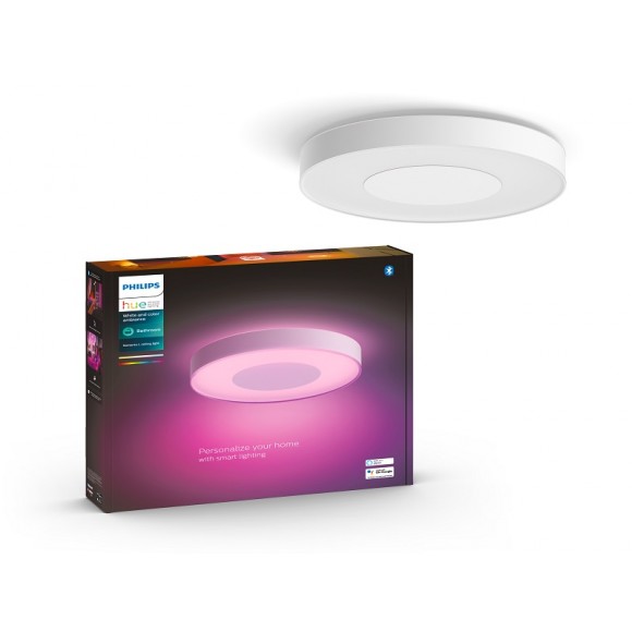 Philips Hue 41168/31/P9 LED koupelnové stropní svítidlo Xamento L 1x52,5W | 3700lm | 2200-6500K | RGB - stmívatelné, Bluetooth, White and color Ambiance, bílá