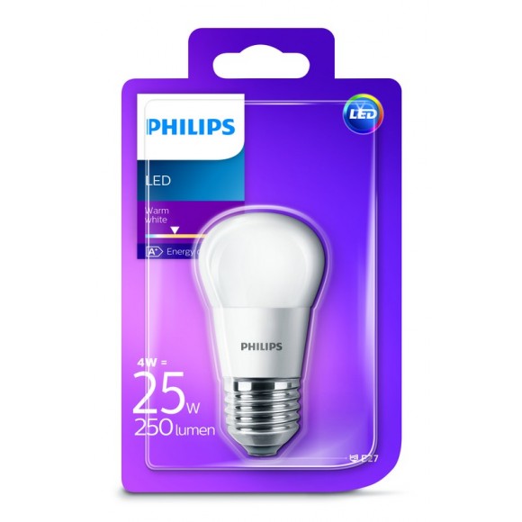 Philips 101380692 LED žárovka 1x4W|E27|2700K - mini kapka