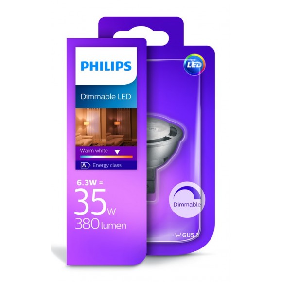 Philips 101380782 LED žárovka 1x6,3W|GU5.3