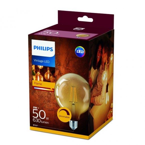 Philips 8718696575437 LED žárovka Vintage Classic 8W|E27|2200K