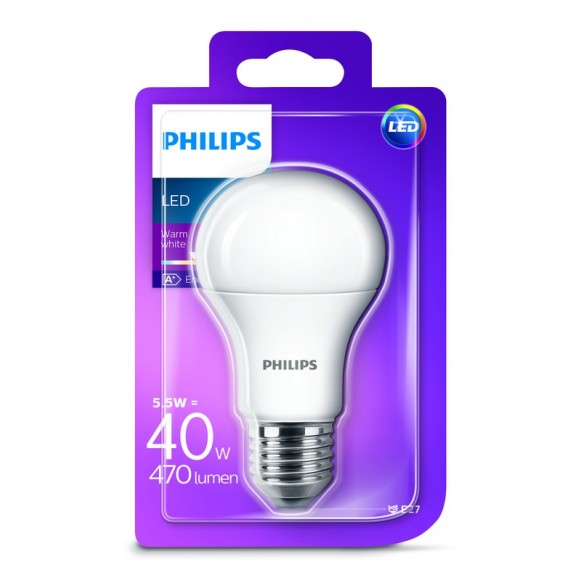 Philips 101380/63/11 LED žárovka 1x5,5W|E27|2700K