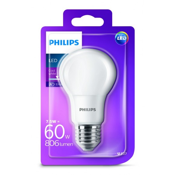 Philips 101380/60/22 LED žárovka 1x7,5W|E27|4000K