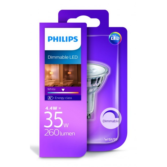 Philips 10138D/35/31 LED žárovka 1x4,4W|GU10|3000K