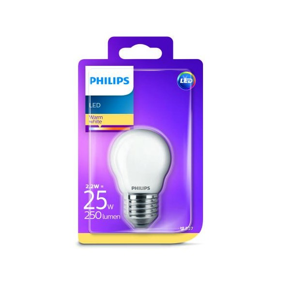 Philips 8718696706312 LED žárovka 2,2W|E27 - tvar kapky