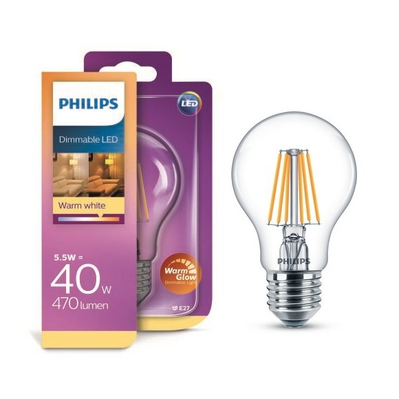 Philips 8718696709283 LED žárovka Classic 1x5,5W|E27
