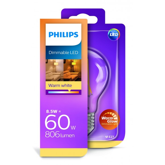 Philips 8718696810675 LED stmívatelná žárovka Classic 1x8,5W|E27|2200-2700K