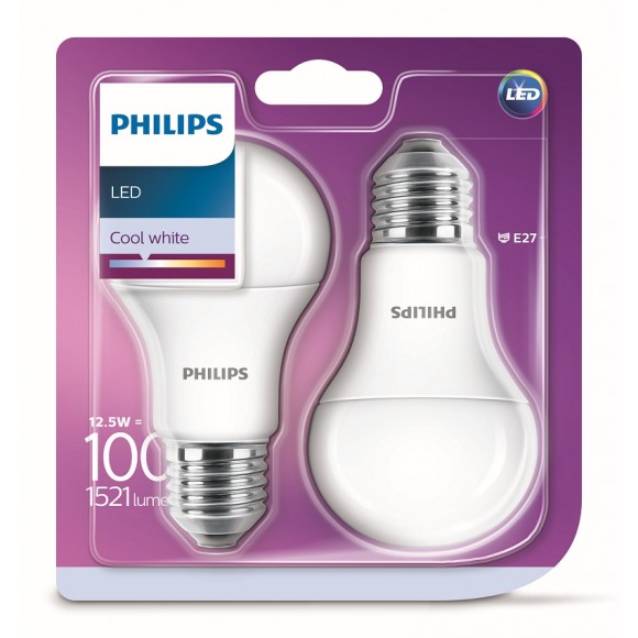 Philips 8718696813737 LED žárovka double pack 12,5W|E27