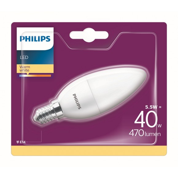 Philips 8718696829813 LED žárovka 1x5,5W|E14|2700K