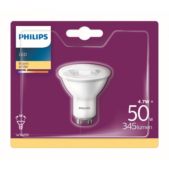Philips 8718696829851 LED žárovka 5W|GU10|2700K