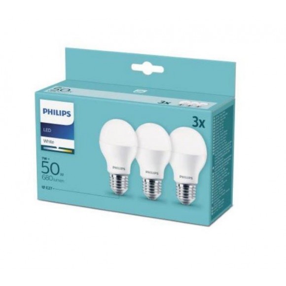 Philips 8718699630522 LED žárovka 1x7W|3000K - triple pack